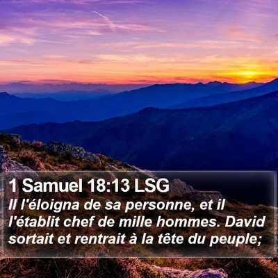 1 Samuel 18:13 LSG Bible Verse Image