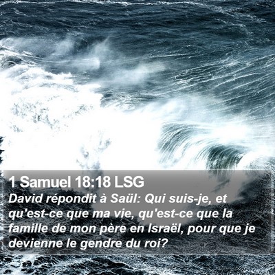 1 Samuel 18:18 LSG Bible Verse Image