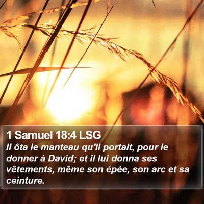 1 Samuel 18:4 LSG Bible Verse Image