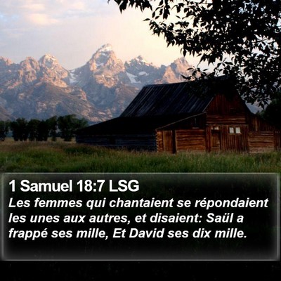 1 Samuel 18:7 LSG Bible Verse Image