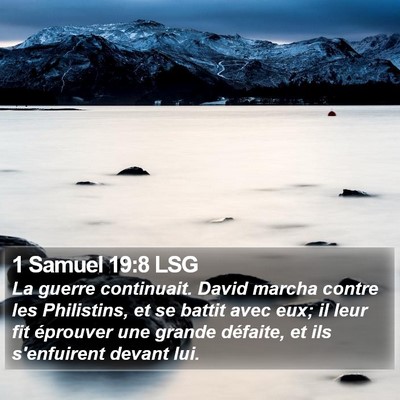 1 Samuel 19:8 LSG Bible Verse Image