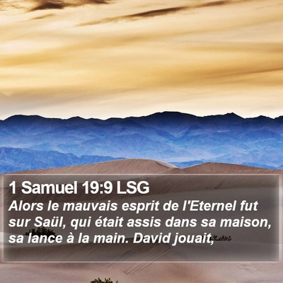 1 Samuel 19:9 LSG Bible Verse Image