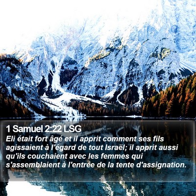 1 Samuel 2:22 LSG Bible Verse Image
