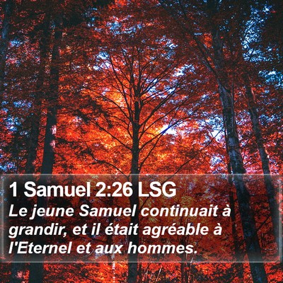 1 Samuel 2:26 LSG Bible Verse Image