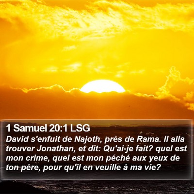 1 Samuel 20:1 LSG Bible Verse Image