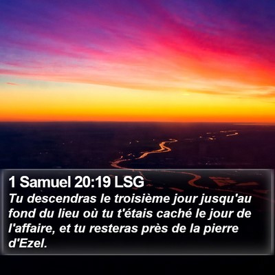1 Samuel 20:19 LSG Bible Verse Image