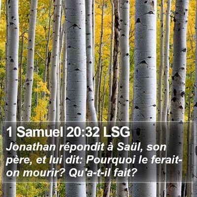 1 Samuel 20:32 LSG Bible Verse Image