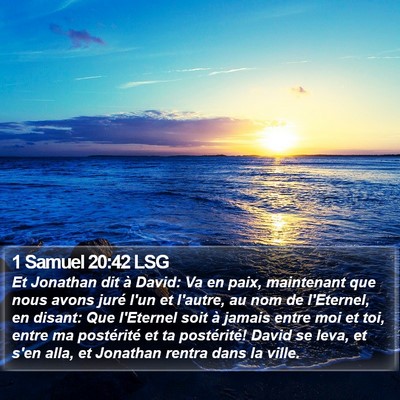 1 Samuel 20:42 LSG Bible Verse Image