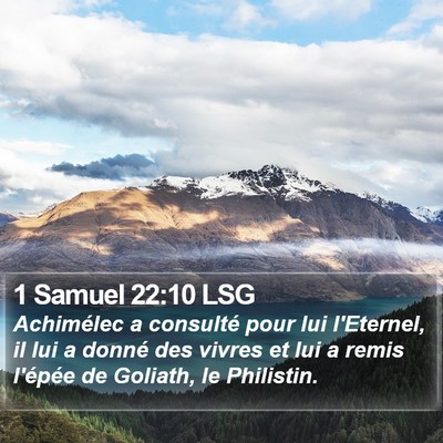 1 Samuel 22:10 LSG Bible Verse Image