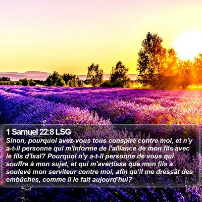 1 Samuel 22:8 LSG Bible Verse Image