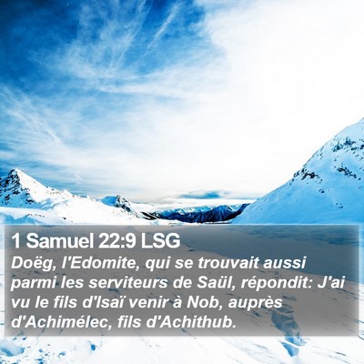 1 Samuel 22:9 LSG Bible Verse Image