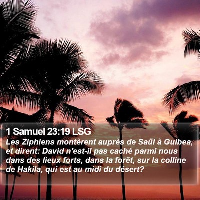 1 Samuel 23:19 LSG Bible Verse Image