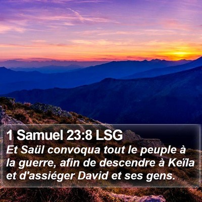1 Samuel 23:8 LSG Bible Verse Image