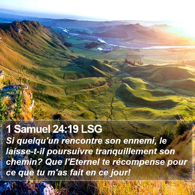 1 Samuel 24:19 LSG Bible Verse Image
