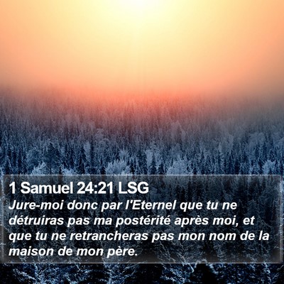 1 Samuel 24:21 LSG Bible Verse Image