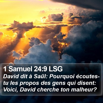 1 Samuel 24:9 LSG Bible Verse Image