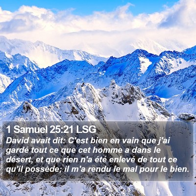 1 Samuel 25:21 LSG Bible Verse Image