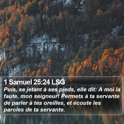 1 Samuel 25:24 LSG Bible Verse Image