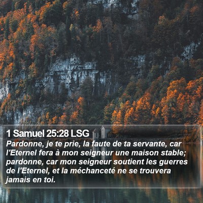 1 Samuel 25:28 LSG Bible Verse Image