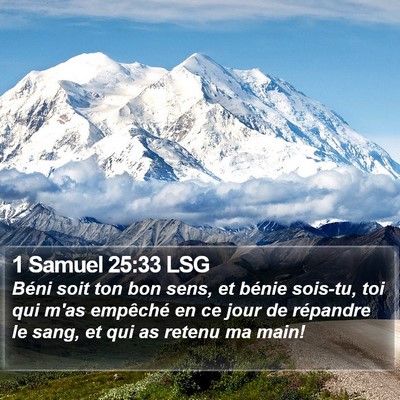 1 Samuel 25:33 LSG Bible Verse Image