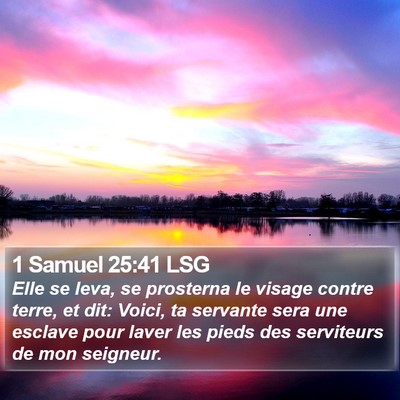 1 Samuel 25:41 LSG Bible Verse Image