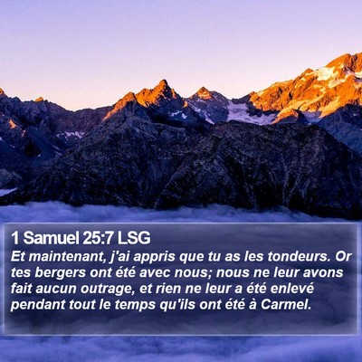 1 Samuel 25:7 LSG Bible Verse Image