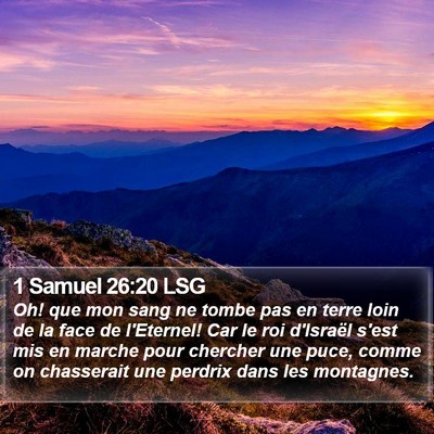 1 Samuel 26:20 LSG Bible Verse Image