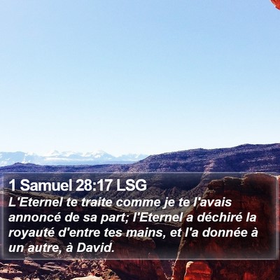 1 Samuel 28:17 LSG Bible Verse Image