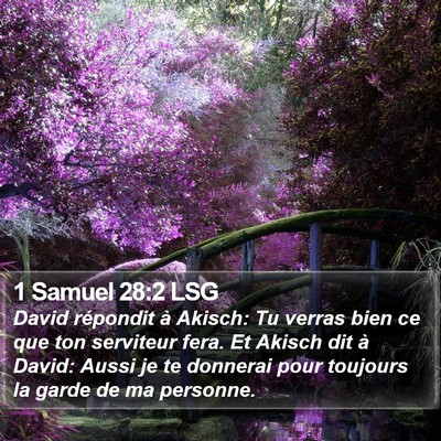 1 Samuel 28:2 LSG Bible Verse Image