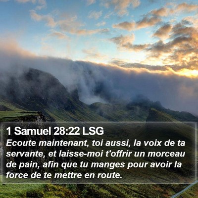 1 Samuel 28:22 LSG Bible Verse Image