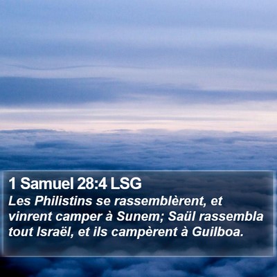 1 Samuel 28:4 LSG Bible Verse Image