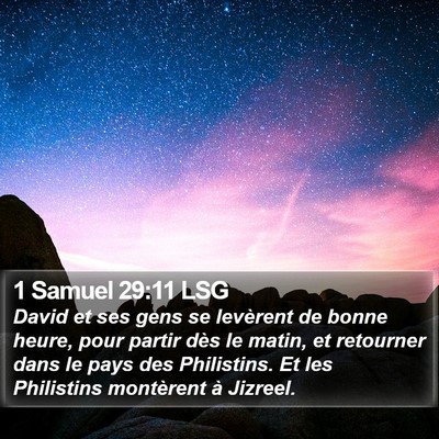 1 Samuel 29:11 LSG Bible Verse Image