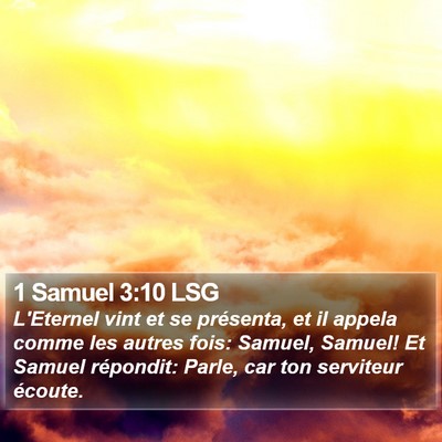 1 Samuel 3:10 LSG Bible Verse Image