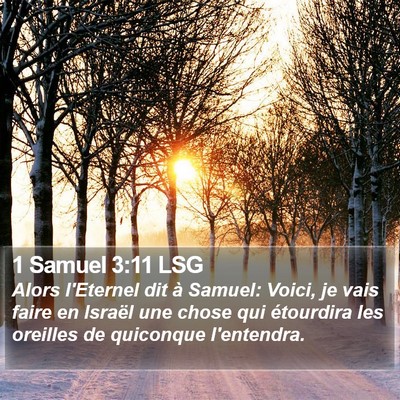 1 Samuel 3:11 LSG Bible Verse Image
