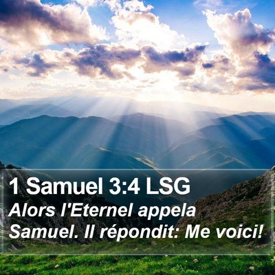 1 Samuel 3:4 LSG Bible Verse Image