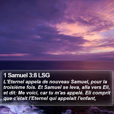 1 Samuel 3:8 LSG Bible Verse Image