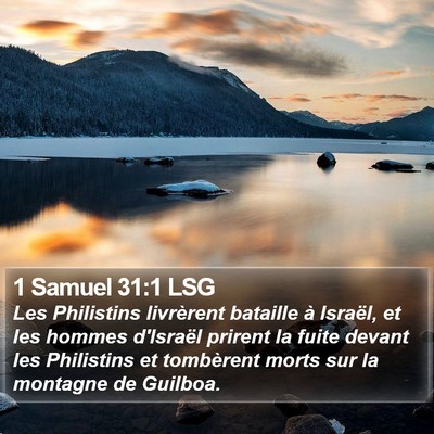 1 Samuel 31:1 LSG Bible Verse Image