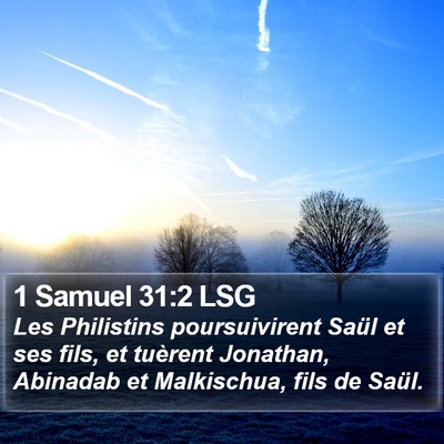 1 Samuel 31:2 LSG Bible Verse Image