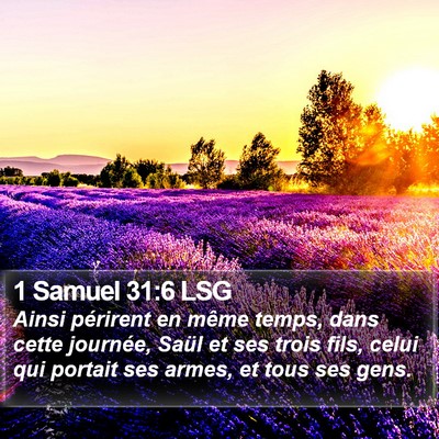 1 Samuel 31:6 LSG Bible Verse Image
