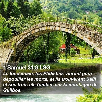 1 Samuel 31:8 LSG Bible Verse Image