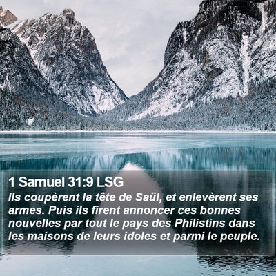 1 Samuel 31:9 LSG Bible Verse Image