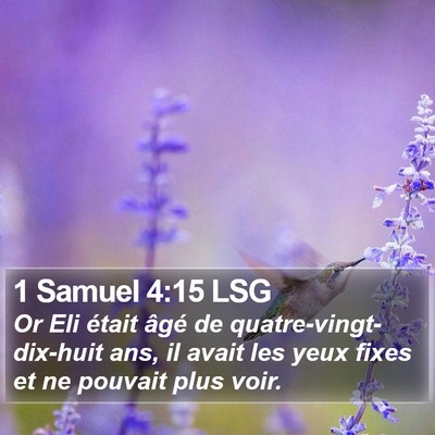 1 Samuel 4:15 LSG Bible Verse Image