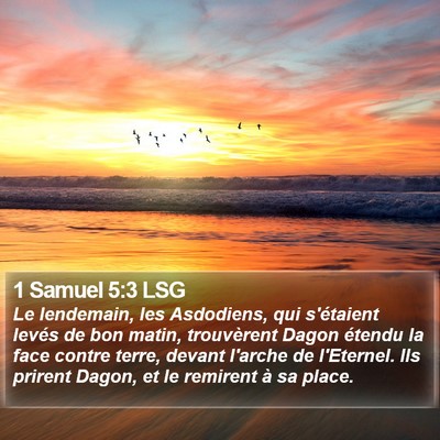 1 Samuel 5:3 LSG Bible Verse Image