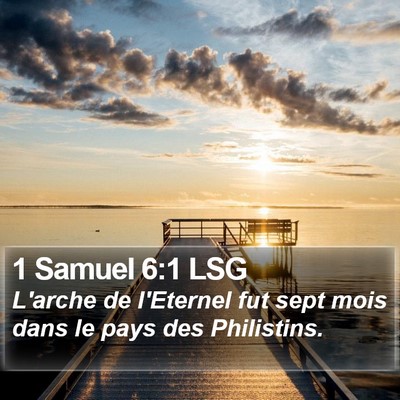 1 Samuel 6:1 LSG Bible Verse Image