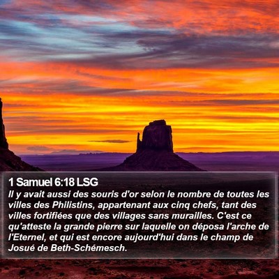 1 Samuel 6:18 LSG Bible Verse Image