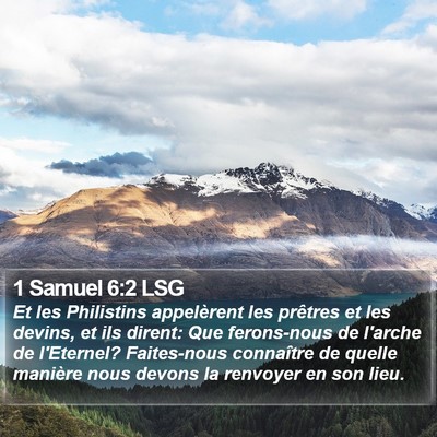 1 Samuel 6:2 LSG Bible Verse Image