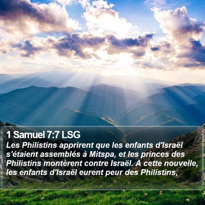 1 Samuel 7:7 LSG Bible Verse Image