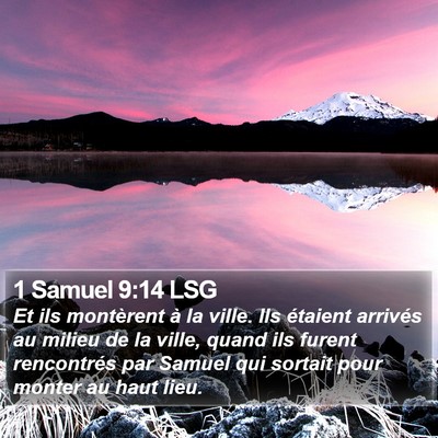1 Samuel 9:14 LSG Bible Verse Image