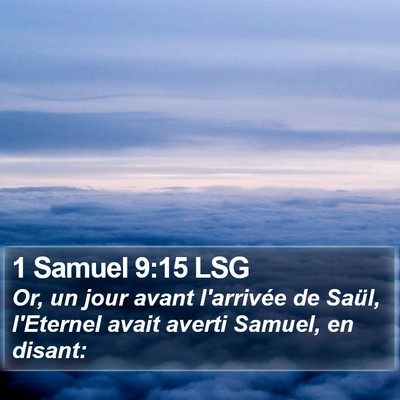 1 Samuel 9:15 LSG Bible Verse Image
