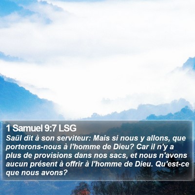 1 Samuel 9:7 LSG Bible Verse Image